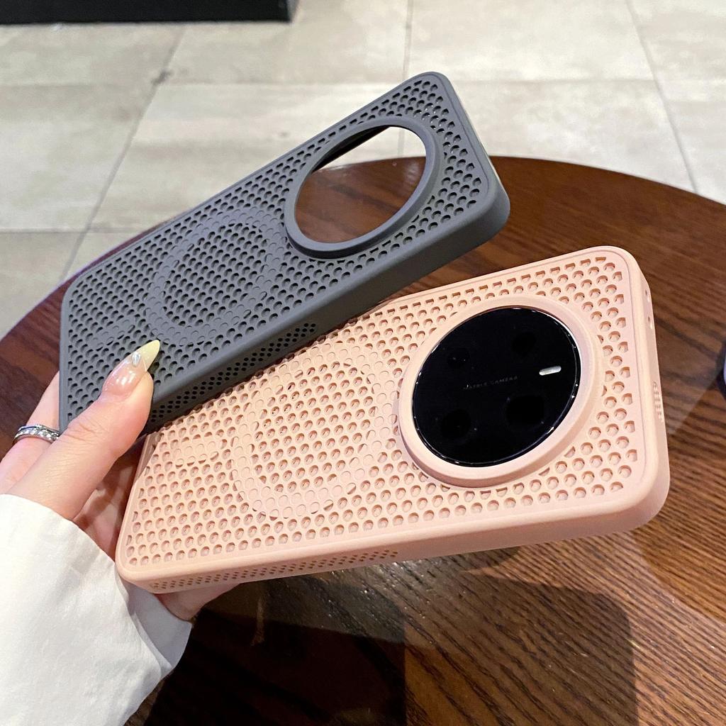 Cooling Heat Dissipation Mesh Magnetic For Magsafe Case For Huawei Magic 7 Pro Matte Shockproof Wireless Charging Hard Cover