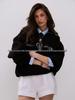 American Vintage Lapel Half-Zip Hoodie - Trendy, Slimming, and Comfortable Women's Outerwear