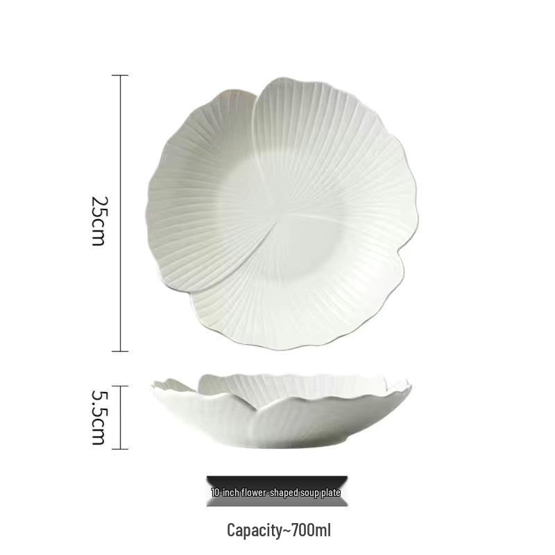 Large White Creative Ceramic Soup and Salad Bowl