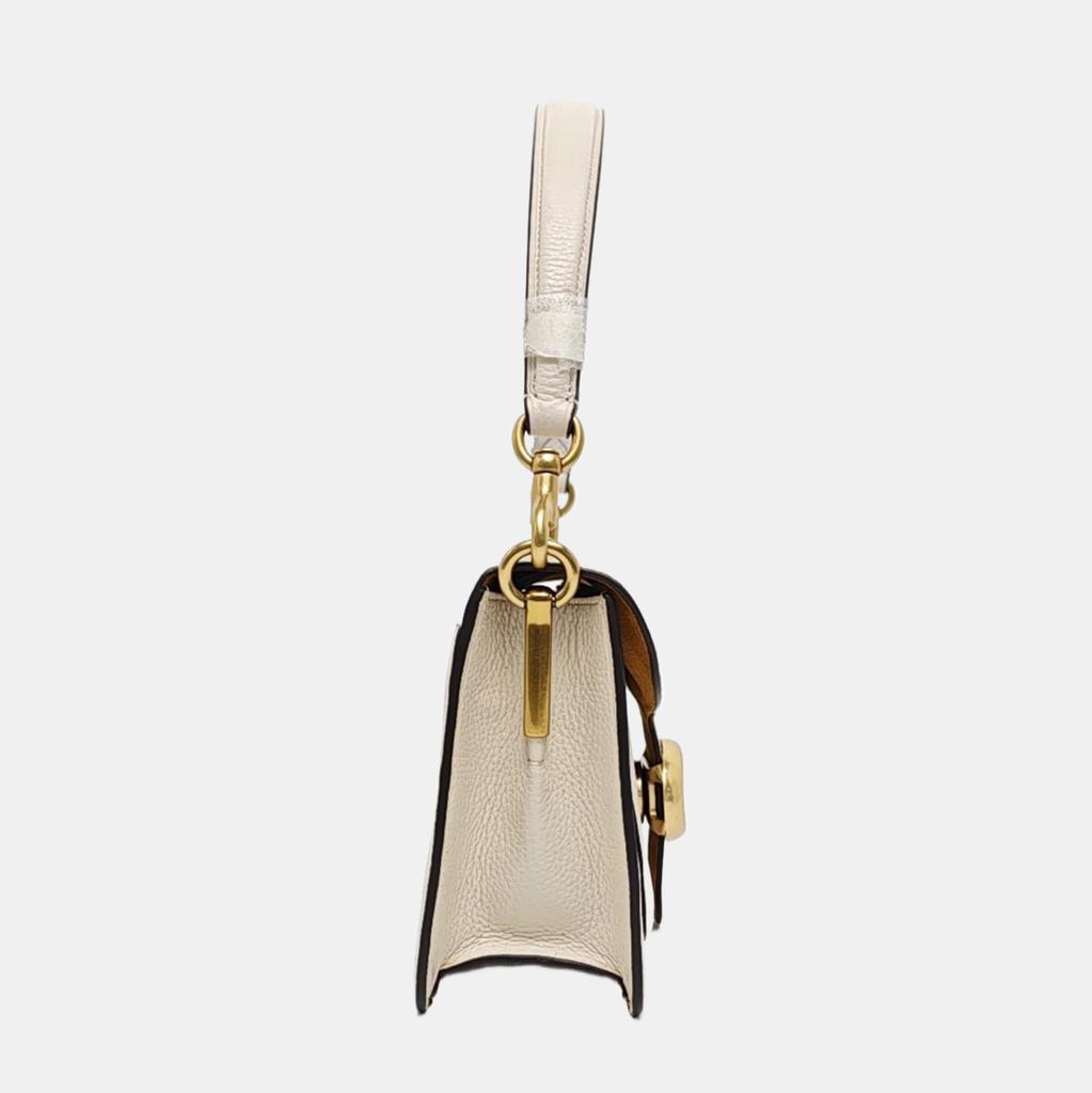 [Pre-Owned] Tabby 26 White Leather Crossbody Bag Handbag Shoulder Bag Gold Hardware Detachable Strap - Unused #GNG3EC