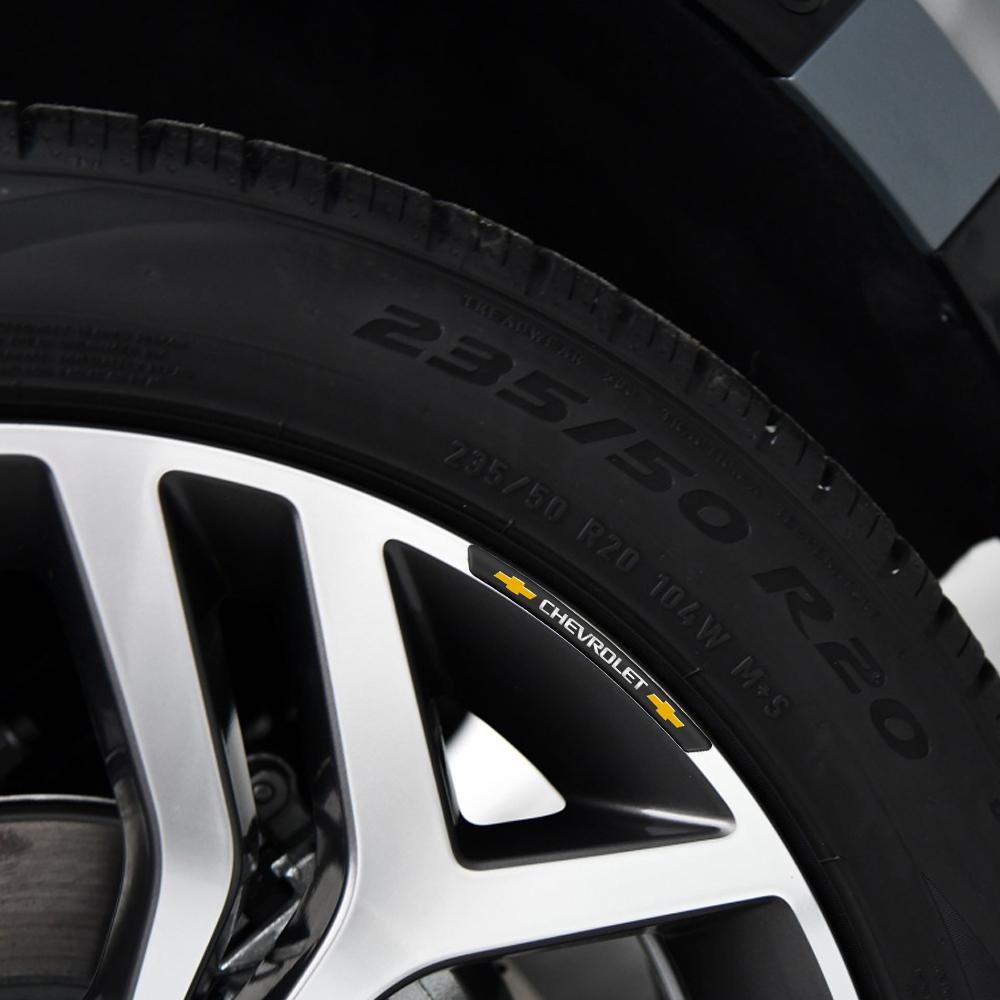4Pcs/set Aluminum Car Wheel Rims Decoration Sticker Car Accessories For Chevrolet Spark Cruze Sonic Onix Sail Aveo Cobalt