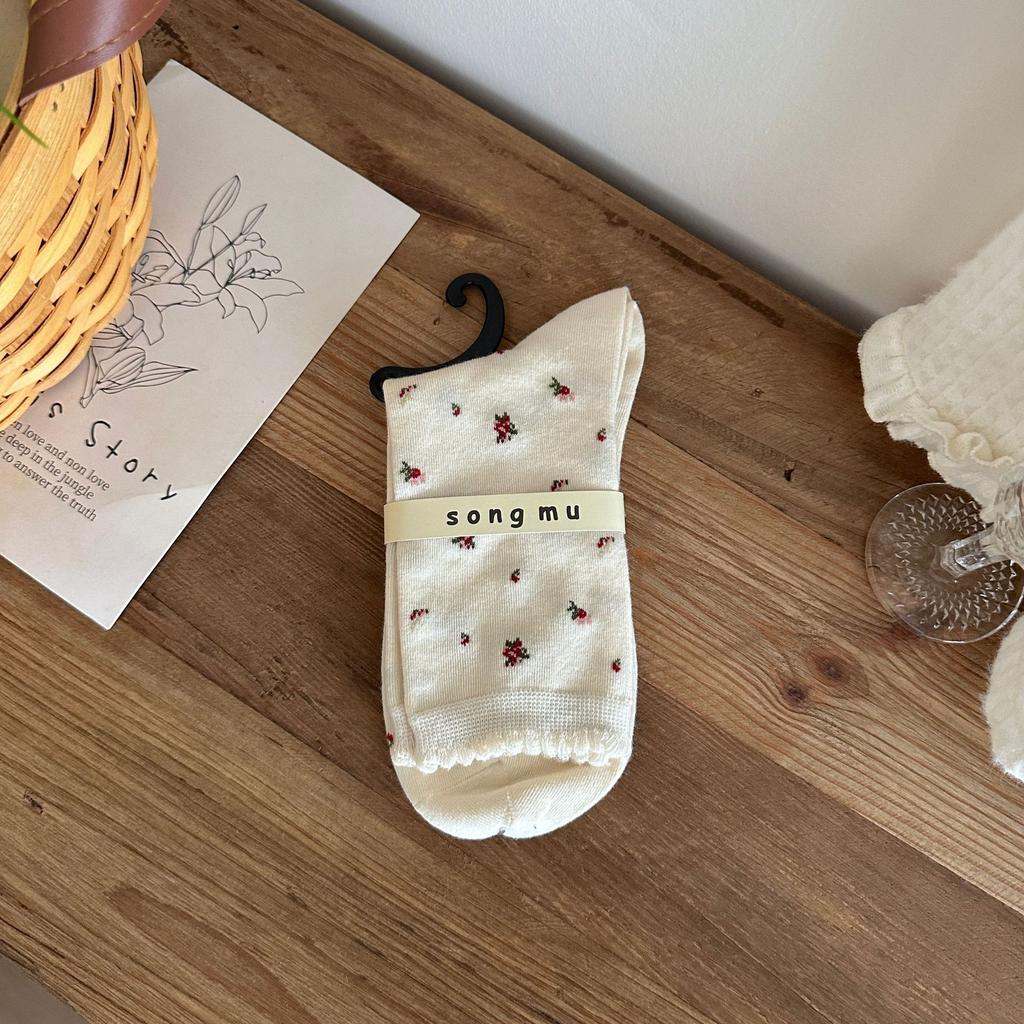 Women's New Autumn and Winter Bow in The Tube Pile Socks