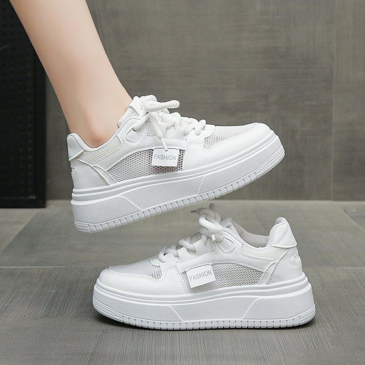 Women's shoes 2025 new summer popular little white shoes women's casual shoes versatile thick baseplate shoes women