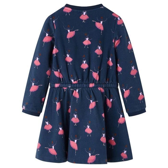 Sweat Dress - vidaXL - Girl - Navy Blue - 1.5 To 10 Years - Durable and Comfortable