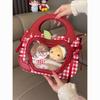 New Niche Design Sweet and Cute Apple Ita Bag Transparent Heart-shaped Window Travel Kawaii Shoulder Bag Y2K Crossbody Bag
