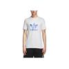 adidas Originals Trefoil Blue Logo Print Short Sleeve T-Shirt Men Tops White DP8570