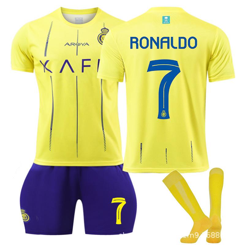 2425 Riyadh Crescent No. 10 Neymar Riyadh Victory No. 7 Ronaldo Children's Adult Cross-border Football Suit