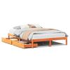 Vidaxl Bed Without Mattress, Waxed Brown, 140X200 Cm, Pine Wood