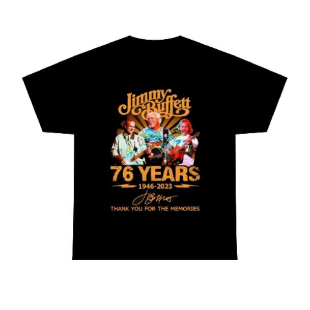 Jimmy Buffett 76 Years 1946-2023 thank you for the memories music shirt S
