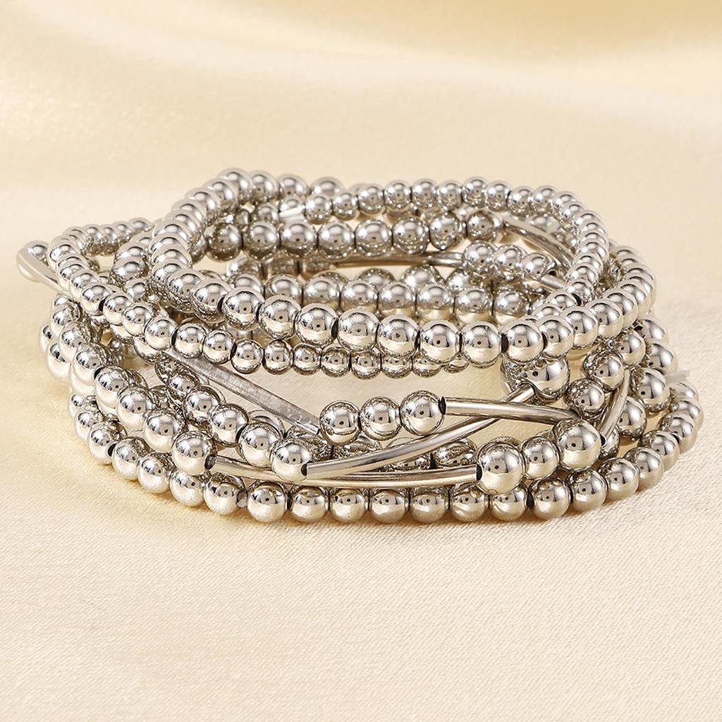 Bracelet de Perles CCB Vintage Bracelet de Perles Créatif Perle Plate Perle Étoile Ensemble de Bracelets pour Femmes Bohème Quotidien Polyvalent Zircon Cadeaux