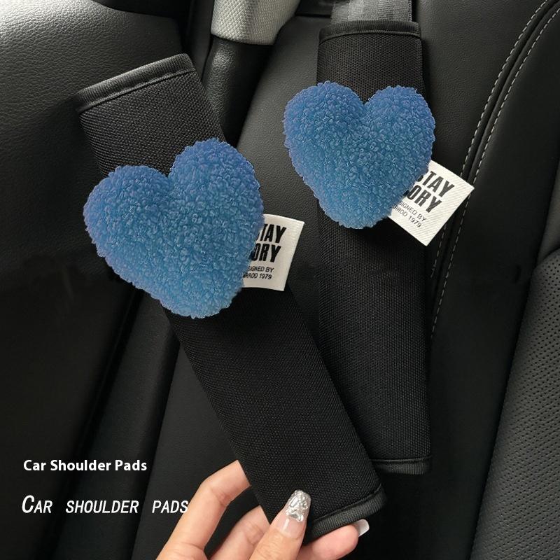 

Love Heart Car Styling Seat Belt Cover Soft Chest Protection Car Seatbelt Shoulder Pad Neck Support Cushion Safety Belt Pad синий