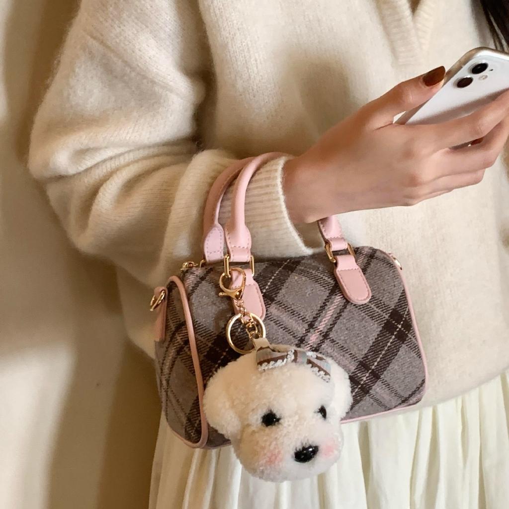 Niche design simple Boston handbag women's 2025 summer new versatile small bag shoulder messenger bag