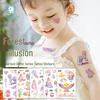 Ruikalong Niedliche Einhorn Panda Hase Wasserdichte Tattoo-Sticker für Kinder