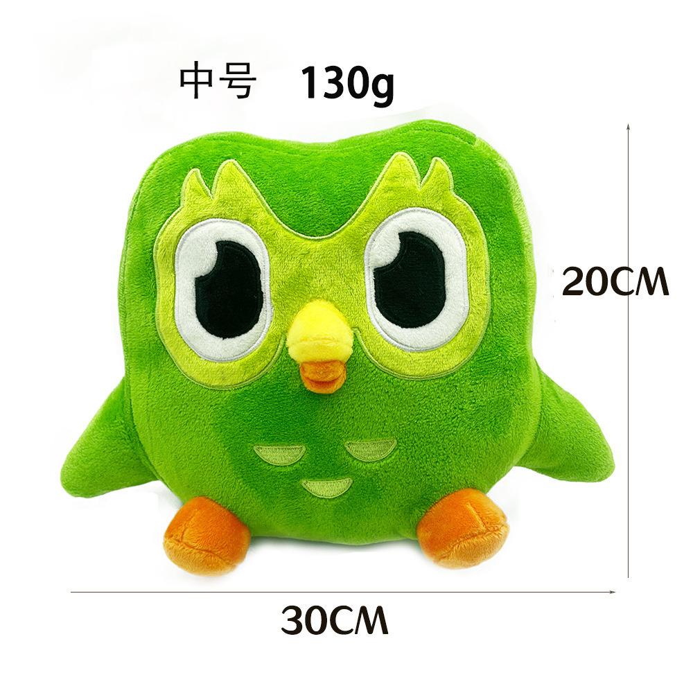 Duolingo Owl Plush Toy Green Soft Stuffed Animal Language Learning Mascot Cute Home Desk Decor For Kids Teens Birthday Gift