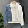 Men's Fall Denim Patchwork Design Jacket Casual Everyday Top