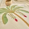 Tropische Palme Kissenbezug Bestickt Grüner Pflanzenprint Boho Küsten Kissenhülle Für Sofa Bett Couch Strandige Heimdeko