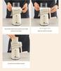 5-in-1 Stainless Steel Hand-Crank Vegetable Slicer, Grater, and Grinder with Rotary Drum and Wave Blade