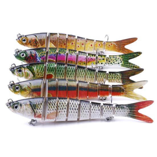 MUQZI Sports Accessory 13.7cm 27g Multi Jointed Fishing Artificial Lifelike Lure Wobbler Swim Bait