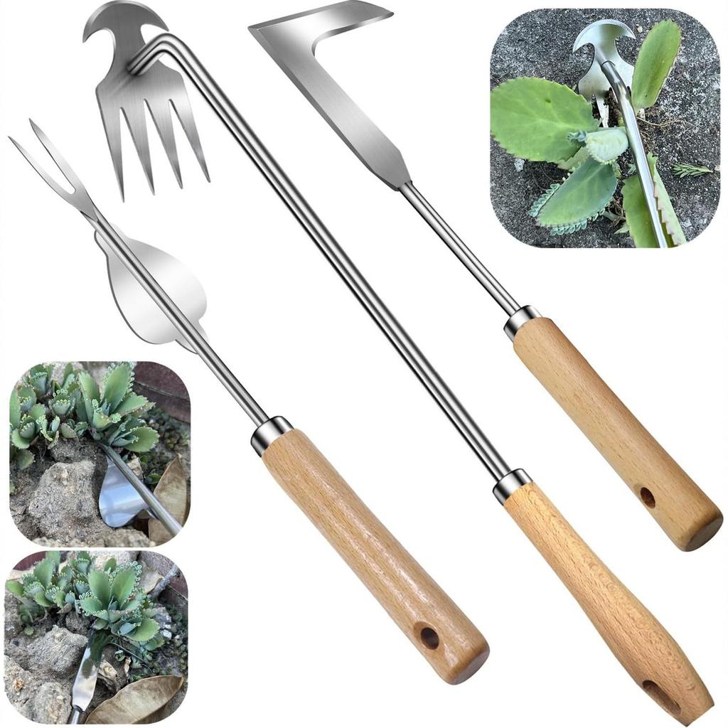 Stainless Steel Patio Crack Weeder,Pavers,Driveways,Moss Removal,Crevice Digger Tool,Uprooting Weeding Tool for Planting,Weeding