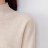 Hengyuanxiang Women's 100% Wool Mock Neck Knit Sweater