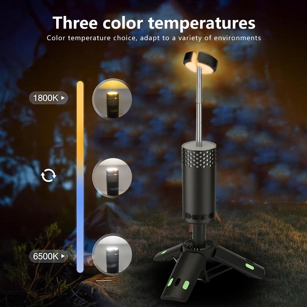 Portable Telescopic Camping Light 10000mAh Rechargeable Magnetic Tent Lamp Waterproof Outdoor Emergency Hanging Lantern Hiking