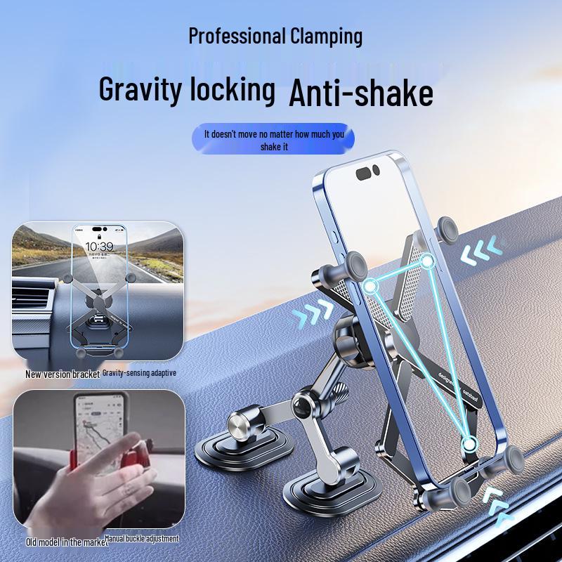 Metal Gravity Car Phone Holder 2025 Model, All-Aluminum for Dashboard Navigation