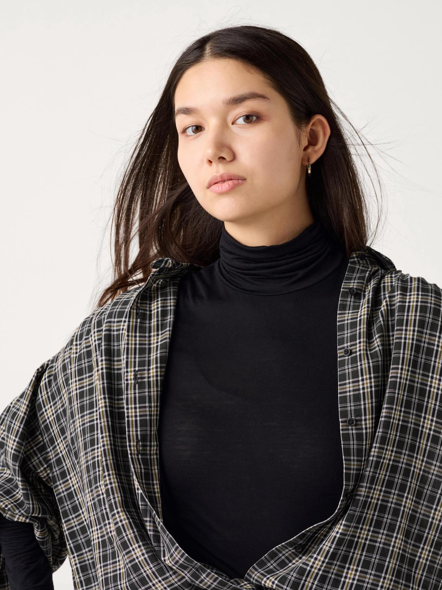 

Футболка-водолазка Uniqlo HeaTTech Ultra LighT с длинным рукавом 09 BLACK/WOMEN L