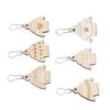 6Pcs Wooden Removable Stitch Markers for Knitting and Crocheting Lightweight Multipurpose Locking