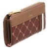 And Chouette Round Zipper Monogram Line Long Wallet for Cute and Gift Wrapping Samantha [ONLYOU] L-Shaped Women, Stylish, Available, (Wine Red)