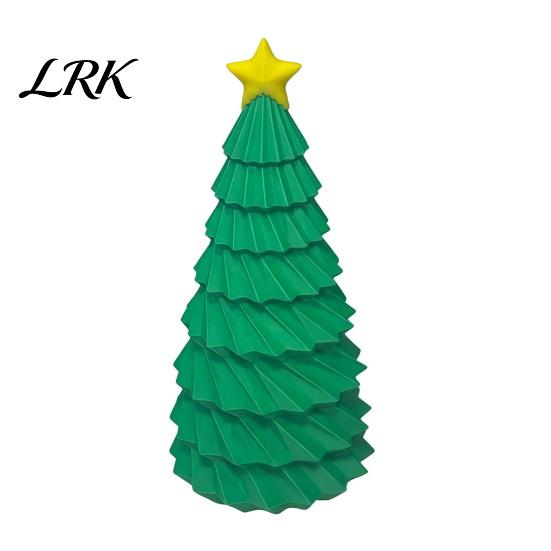 Mini Christmas Tree Decoration 3D Printed Figurine, Yellow Star Topper Statue, Festival Ornament for Home Office, Gift Xmas Holiday Tabletop