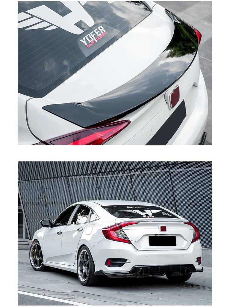 Honda Civic 10th Gen MC Style No-Drill Rear Wing Spoiler