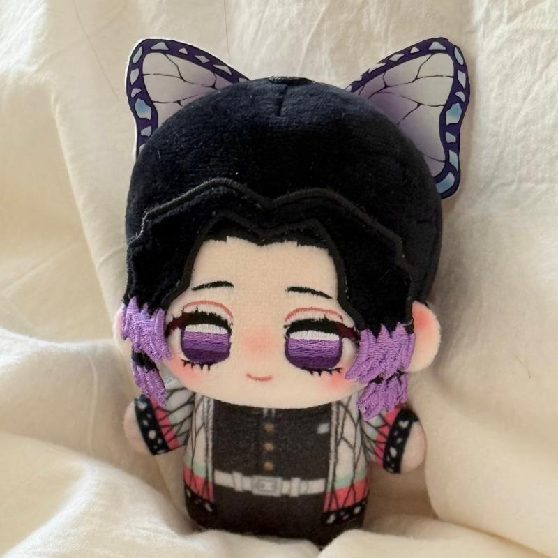 Demon Slayer Tengen Uzui Plush Doll Set 10cm Cute Sound Hashira Mascot with Eyepatch Battle Design Soft Anime Stuffed Keychain for Fans Bag Decor Gift