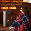 Ethanol fireplace with a 1.2L tank, burning duration of 3 hours, coverage of 20 to 25 m², 50 x 27 x 82 cm, black