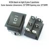 KCD4 Rocker Switch: 4/6 Pins, 2/3 Positions, Illuminated, 25x31mm, 16A 250V Power Button