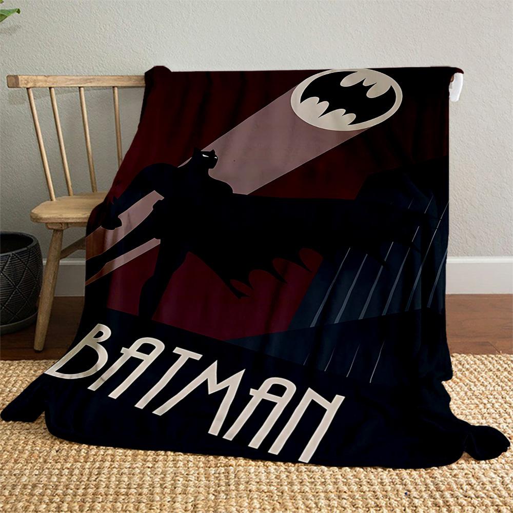 1pc BATMAN Outdoor Blanket - Throw Blanket, Soft , Flannel Blankets, Living Room, Travel, Camping c1209002