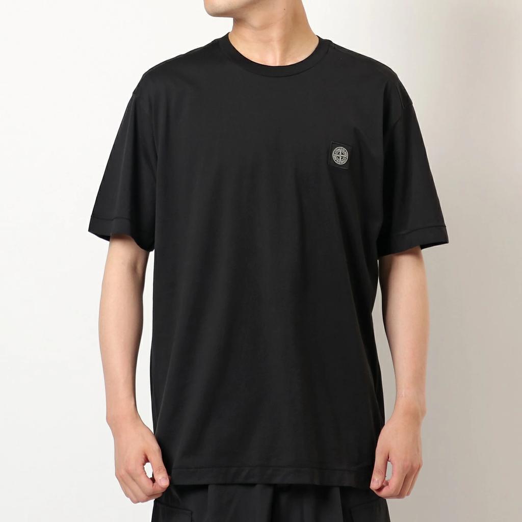 STONE ISLAND T-shirt a maniche corte Nera Uomo Top 761524113-V0029