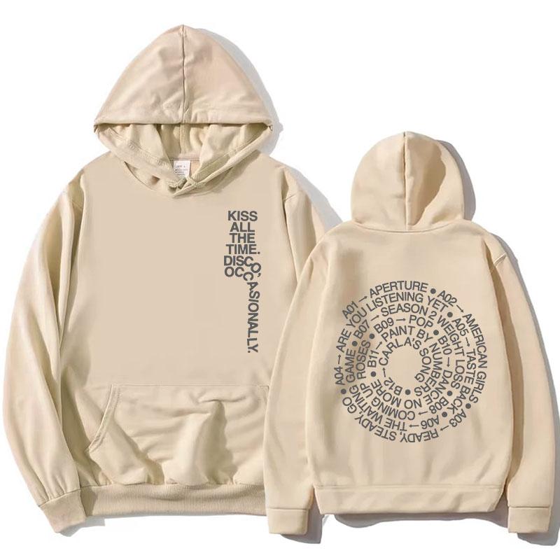 HarryStyles KISS ALL THE TIME. DISCO, OCCASIONALLY. Hoodies Album Graphic Print Sweatshirts Women Clothing Fleece Hoodie
