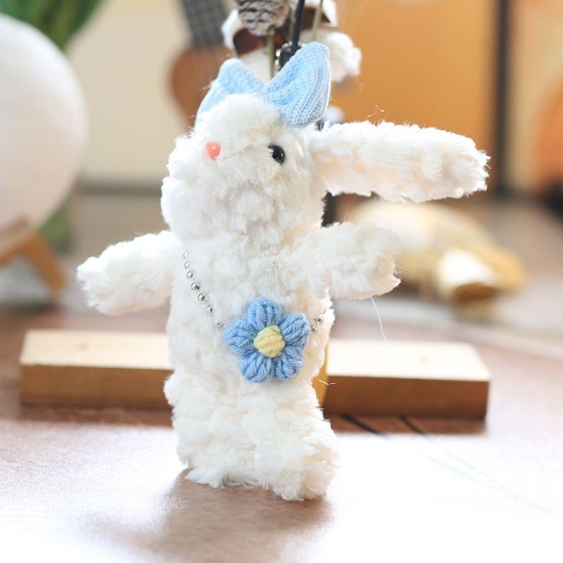 Cute Rabbit Plush Doll Stuffed Animal Keychain Bag Charm Gift For Girls Kids