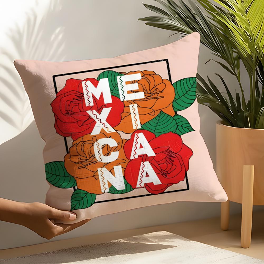 MMexicana Aesthetics and Art Pillow Case Linen Cushion Covers For Decorative Sofa Home Pillows Case Car Chair Pillows Cases