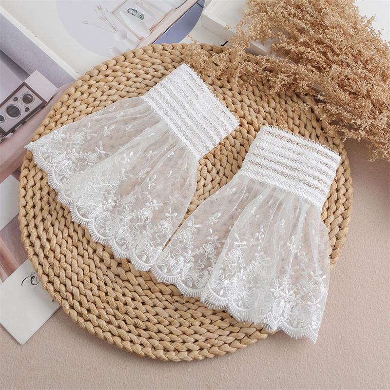 Shirts Sweater Detachable Lace False Sleeves Ornament Flared Ruffled Wrist Cuffs Wristband Decorative Clothing Accessories