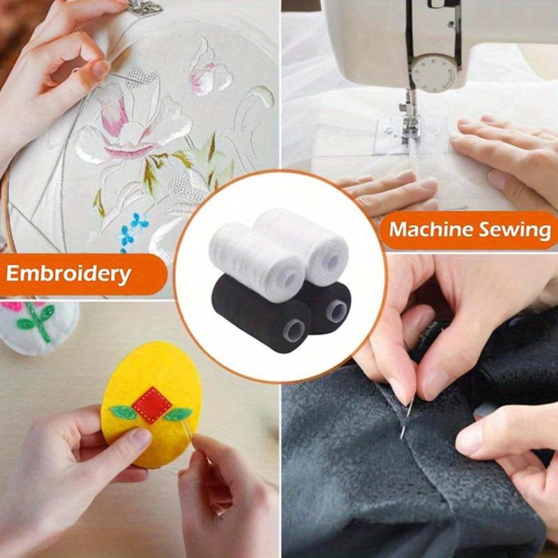 500M Sewing Thread Polyester Thread Black White Strong Sewing Threads Sewing Spools Polyester for Hand Machine