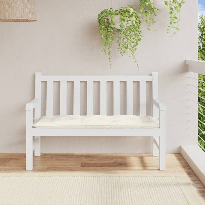VidaXL Garden Bench Cushion Cream Mixed 120x50x7 Cm Fabric, Cushion, Bench Cushion, Garden Cushion, Cushion 4002544