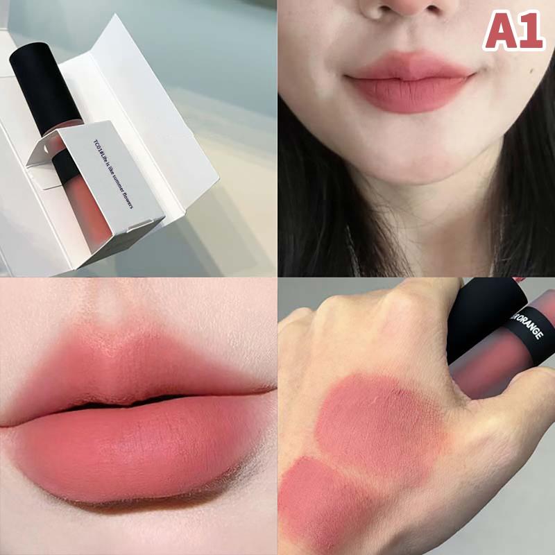 

Herorange Lip Glaze Waterproof Matte Lipstick Velvet Lip Gloss Non-Drying Nude Brown Lips Tint Mud Makeup Cosmetic