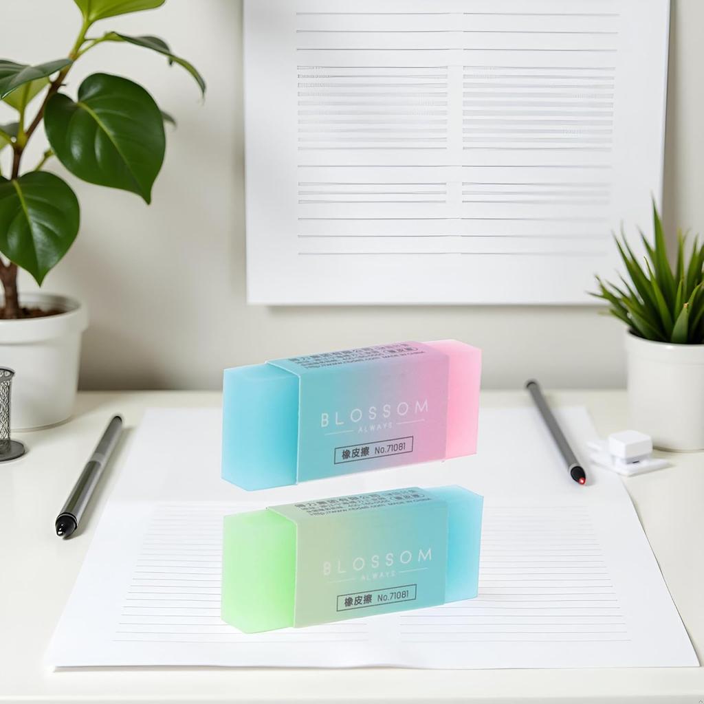 1 Pc Cute Colored Pencil Rubber Erasers, Erasers Roller Portable Cube Pencil Flexible Rubber Soft Flexible Gift Eraser for School, Office