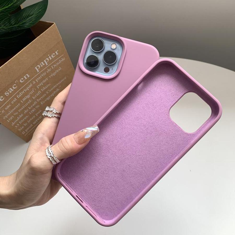 Ins Chic Liquid Silicone Full dekket Soft Gel Gummi Telefonveske Beskyttelsesdeksel For iPhone 16 15 14 Pro Max 14Plus 15Plus XR XS Max 11 12 13 Pro Max