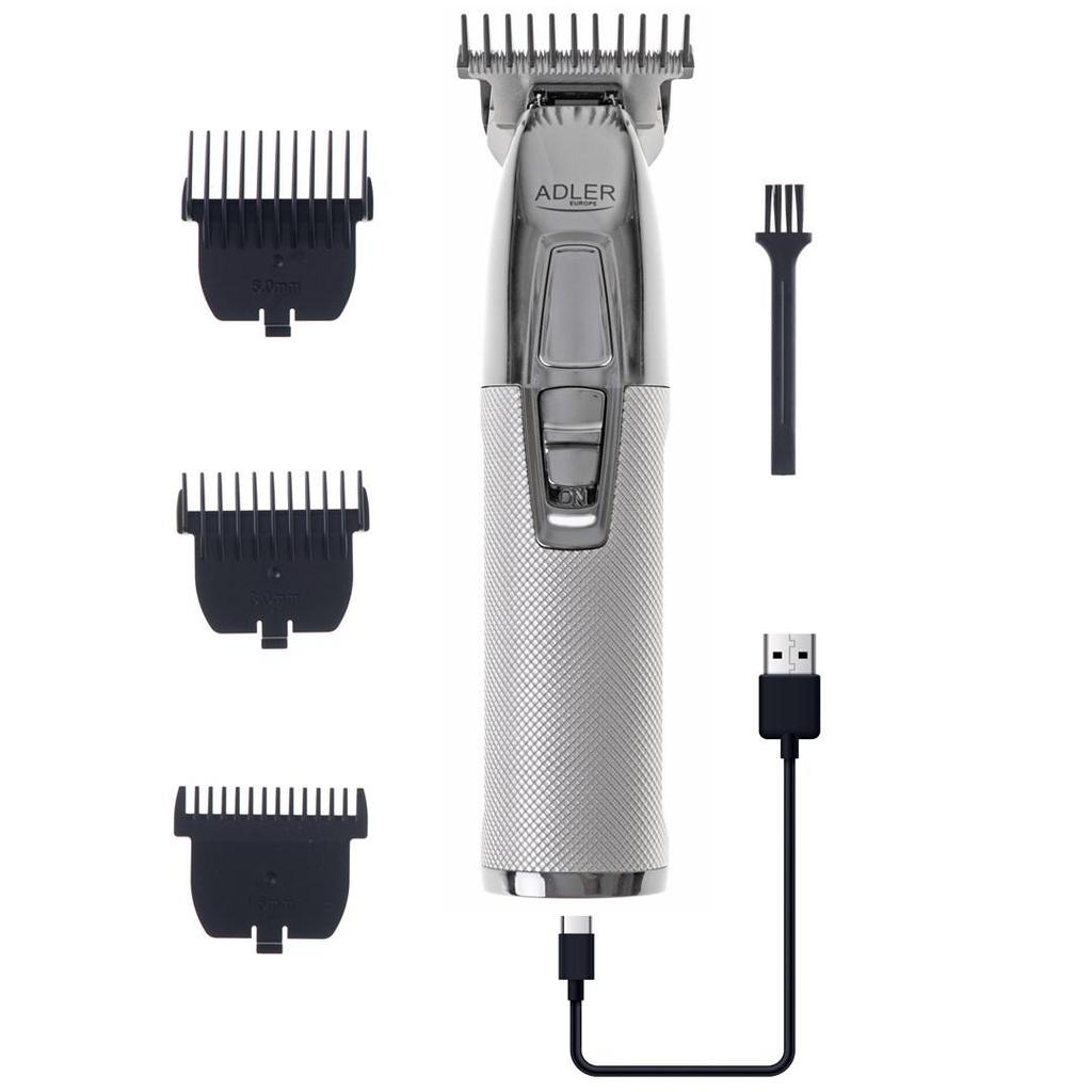 Adler AD 2836S electric beard trimmer 1400 mAh lithium battery argenté