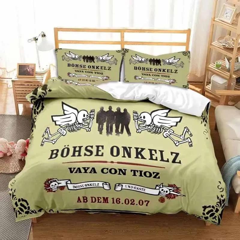 Band Böhse Onkelz Double Bedding Set All Season 3 Piece Duvet Cover Set Quilt Cover For Double And King Bed Duvet Cover Bed