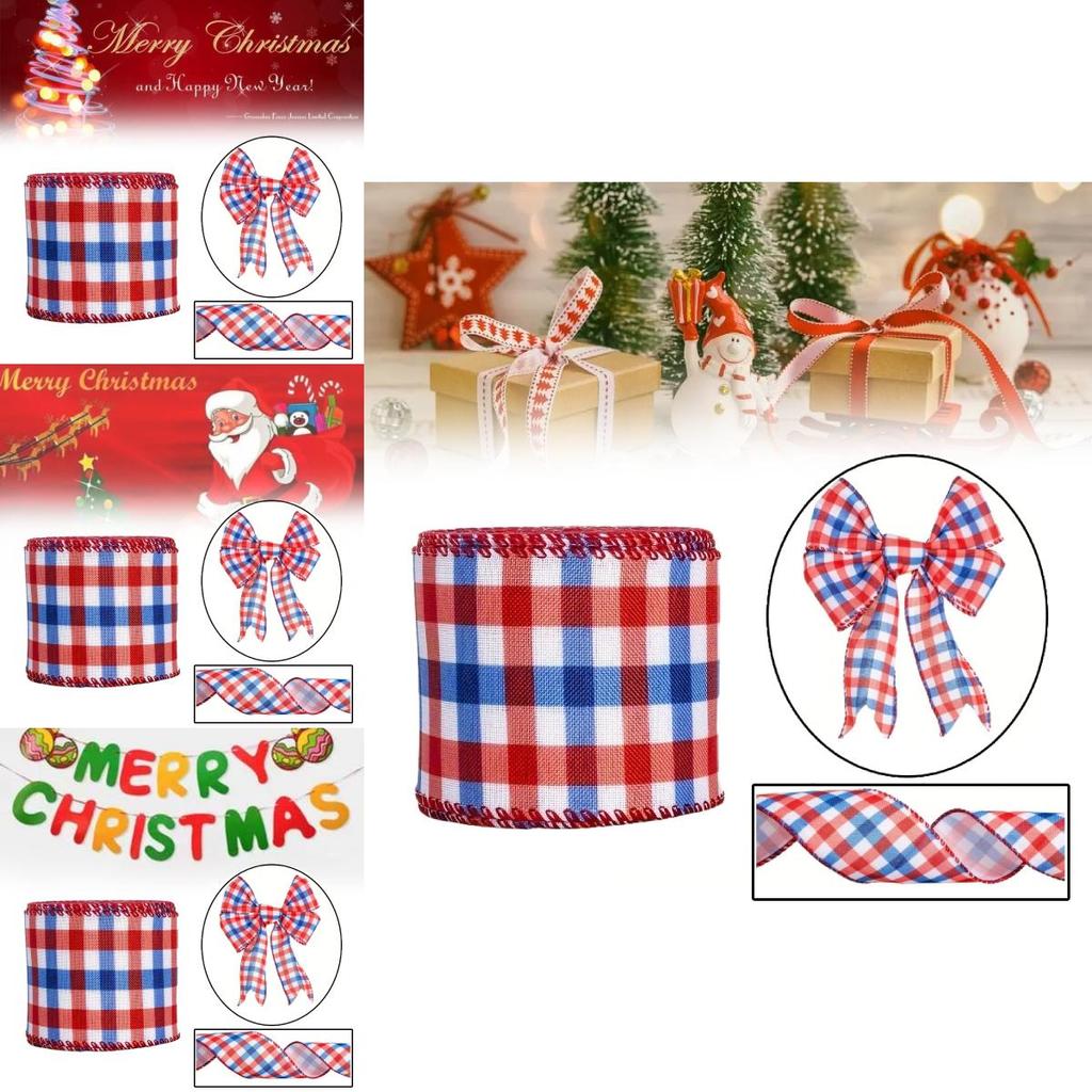 Creative American Flag Red Blue White Ribbon For Independence Day Decorations