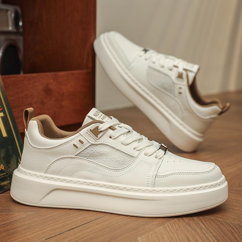 Fashion Spring Men's Casual Leather Shoes Stylish Vulcanize Shoes Outdoor Oxford Shoes Outdoor Mens Sports Sneakers Skateboard Footwear