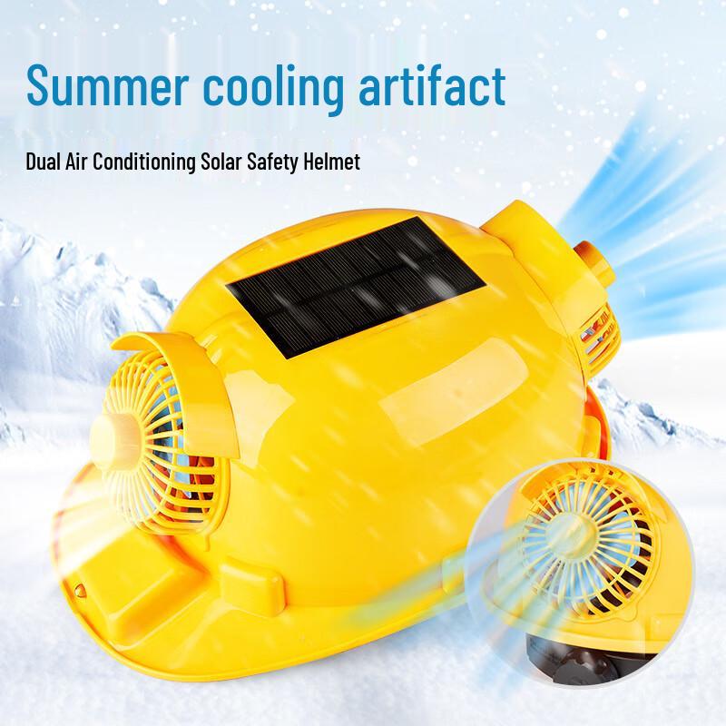 Caidao YWXA Solar Dual-Fan Safety Helmet with Light
